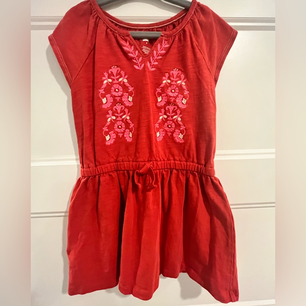 Tea Collection- Embroidered Flutter Sleeve Dress